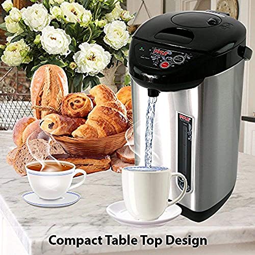 Hot Water Urn Pot Insulated Stainless Steel,Auto & Manual Dispense,Auto Boiler,Safety Lock Shutoff 3.38 QT /3.2L - Auto Boiler Shut Off - PKWK43