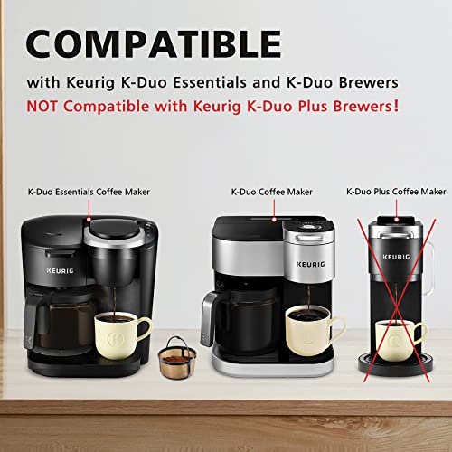 Eusable K Duo Coffee Filter For K-Duo Essentials, K-Duo Brewers Only - Carafe Basket Coffee Filters, Reusable K Duo K-Duo Essentials Coffee Makers Accessories, 1 Pack