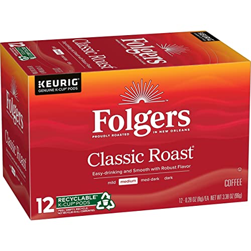 Folgers Breakfast Blend Mild Roast Coffee, 128 Keurig K-Cup Pods