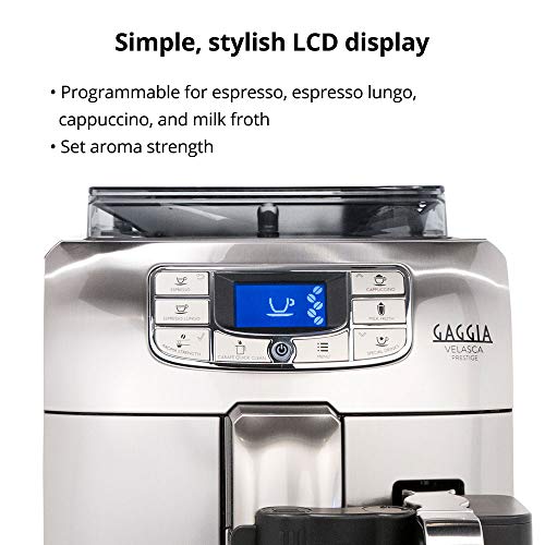 Gaggia Velasca Prestige Espresso Machine, Stainless Steel, 54 Ounces