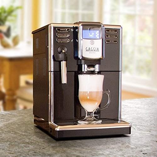 Gaggia Anima Coffee And Espresso Machine, Includes Steam Wand For Manual Frothing For Lattes And Cappuccinos With Programmable Options,Black