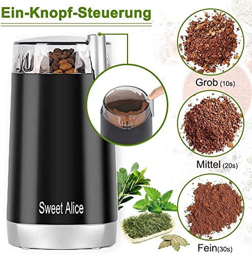 Coffee Grinder Electric Quiet Coffee Bean Blade Grinders Stainless Steel For Spice Herbs Nuts Cereals Grain Mills