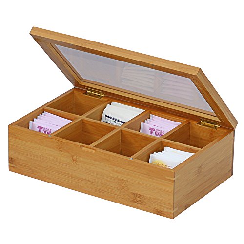 - TB1323 Oceanstar Bamboo Tea Box, 12 Inch, Natural