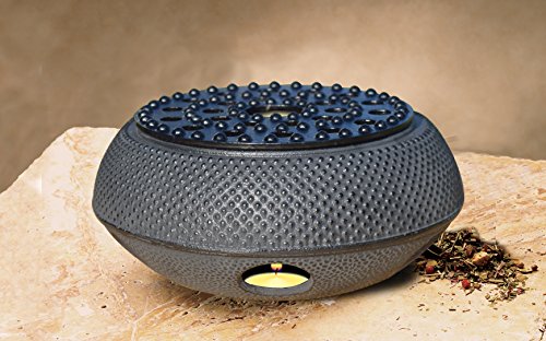6" Matte Black Teapot Cast Iron Tetsubin Warmer 5.7"