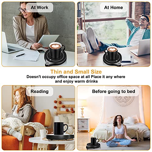 Coffee Mug Warmer, Electric Beverage Warmer With Five Temperature Settings (Up To 212℉/100℃), Coffee Warmer Plate For Cocoa Tea Water Milk With Auto Shut Off, Office/Home Use, Blackk (No Mug)