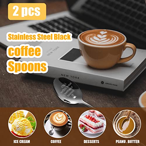 Valentines Day Gifts For Him Her,Let's Have Coffee Together Forever Coffee Spoon, 2 Pcs Personalized Ice Cream Spoon Stainless Steel Couple Gifts, Birthday Wedding Gifts For Couple Him Her