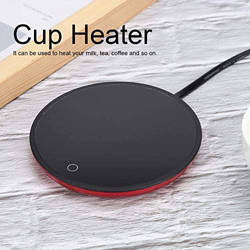 Coffee Mug Warmer Beverage Warmer Plate Desktop Heated Coffee Tea Waterproof Touch For Coffee Tea Milk(US-Red)