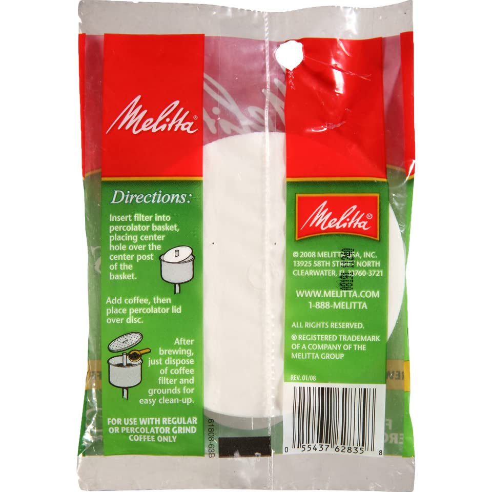 Melitta White Disc Coffee Filter, 100 Count (Pack Of 6)