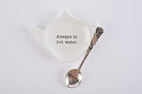  Home Kitchen Circa Tea Time Teapot Tea Bag Spoon Rest Sets 42600444 (Always In Hot Water)