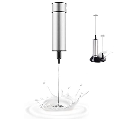  Electric Milk/Coffee Frother- Handheld Battery Operated Electric Foam Maker, Stainless Steel Whisk Drink Mixer For Coffee, Mini Foamer For Cappuccino, Matcha, Hot Chocolate