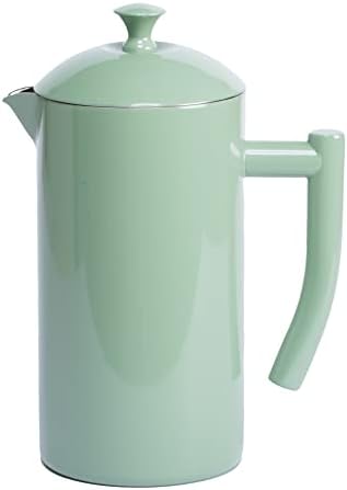  Double-Walled Stainless Steel French Press Coffee Maker, Navy, 34 Fl Oz.