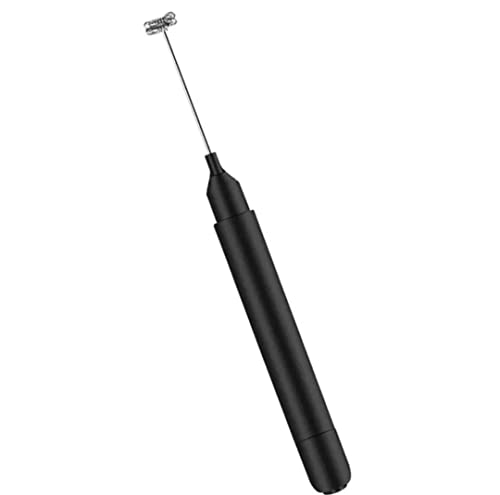 GENERIC Milk Frother Handheld Foam Maker For Lattes - Whisk Drink Mixer For Coffee, Mini Foamer For Cappuccino, Frappe, Matcha, Hot Chocolate By Milk Boss (Black)