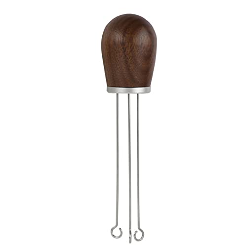  Needle Type Coffee Powder Distributor, Wood Handle 304 Stainless Steel Coffee Stirrer Tool Multiple Color Option 03 Type Home Distribution