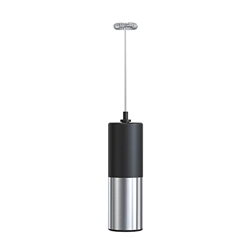  Milk Frother Handheld For Coffee, Electric Milk Frother Foam Maker Battery Operated Whisk Drink Mixer, Stainless Steel Mini Foamer For Coffee, Frappe, Latte, Matcha, Hot Chocolate