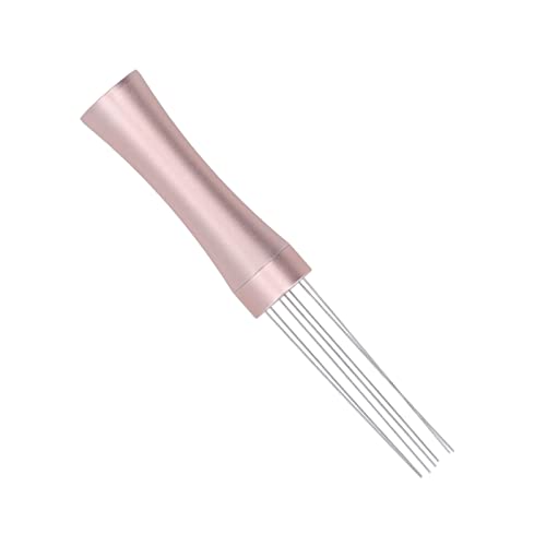  Stainless Steel Coffee Needle Stirrer, Aluminum Alloy Polished Wear Ressitant Coffee Needle Stirring Distributor For Coffee Bar(Rose Gold)