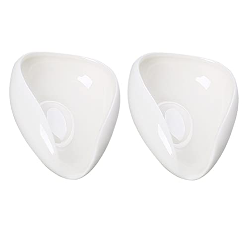  Tea Making Vessel 2pcs Mini Ceramic Scoop Loose Leaf Tea Scoop Bath Salt Spoon Small Round Teaspoons Coffee Tablespoon For Salt Coffee Powder Tea Chinese Tea Vessel