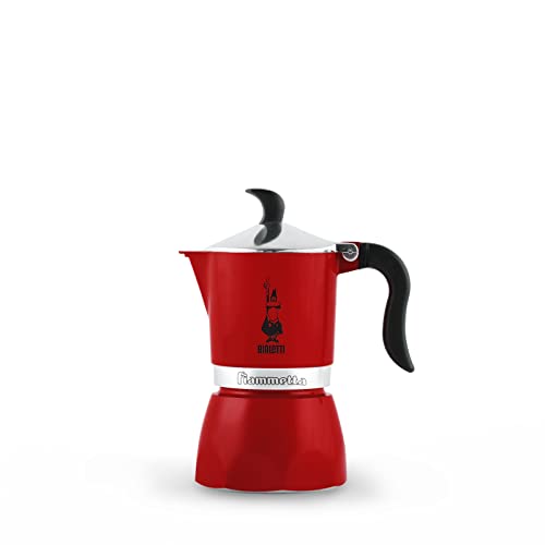 Bialetti Fiammetta, Caffettiera 3 Tazze, Alluminio, Chily Pepper
