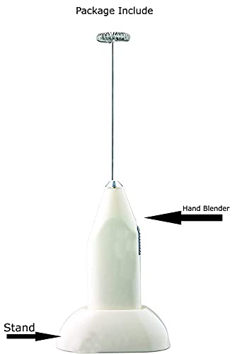  Electric Handheld Milk Wand Mixer Frother For Latte Coffee Hot Milk, Milk Frother For Coffee, Egg Beater, Hand Blender, Coffee Beater With Stand (Chocolate)