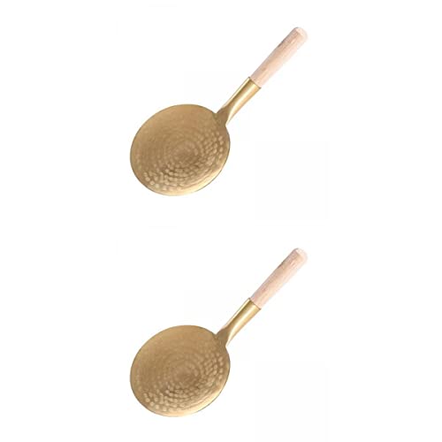  2pcs Household Copper Tofu Scoop Bean Curd Spoon Resuable Portable Washable