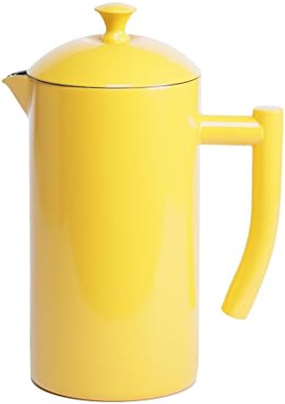  Double-Walled Stainless Steel French Press Coffee Maker, Navy, 34 Fl Oz.