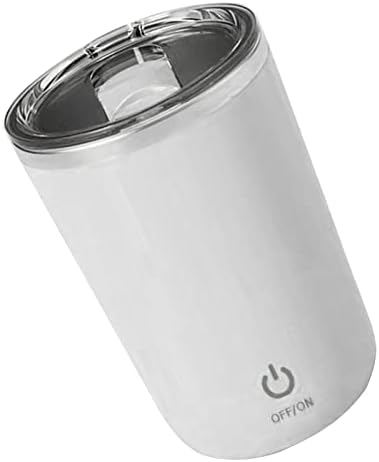  VINGVO Stirring Coffee Cup, Easy To Clean Washable Portable Wide Applicability Automatic Magnetic Stirring Cup For Honey (Beige)