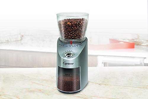  575.05 Infinity Plus Conical Burr Grinder, Stainless Steel Bundle East Coast Blend Coffee Beans And Coffee Grinder Dusting Brush (3 Items)
