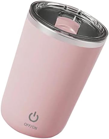  VINGVO Stirring Coffee Cup, Easy To Clean Washable Portable Wide Applicability Automatic Magnetic Stirring Cup For Honey (Beige)