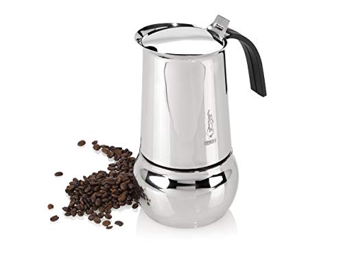Bialetti Kitty – Italian Espresso Coffee Maker In Stainless Steel, 10 Tasses