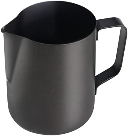  OTECH Black Milk Frothing Pitcher Steaming Cup 20 Ounce (600 Ml),Barista Tool Frother Jug For Espresso Machine Coffee Cappuccino Latte Art