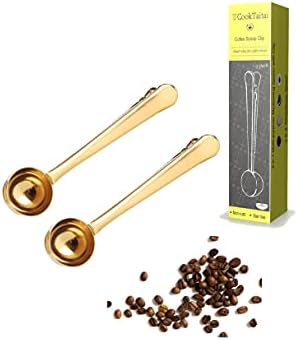  Plastic Coffee Scoops, 2 Tbsp Coffee Scoop With Brush & Espresso Grinder Brush For Ground Coffee Cleaning Tea Power, Coffee Tool For Barista Home Kitchen Café,4 Pack