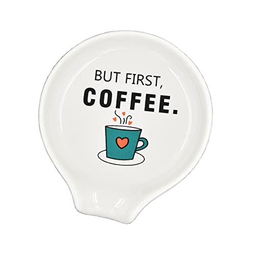  Offee Spoon Rest Coffee Bar Accessories, Small Teaspoon Holder Coffee Station Décor – But First, Coffee