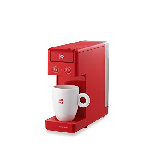 Illy Y3.3 Single Serve Espresso And Coffee Capsule Machine, 12.20x3.9x10.40 (Red)