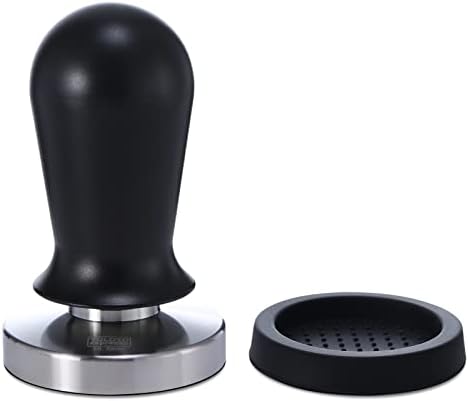  YOLOYO 53mm Espresso Tamper, Consistent Pressure Calibrated Coffee Tamper For Espresso Machine 54mm, Spring Loaded Tamper With Flat Stainless Steel Base (Precious Wood Handle)