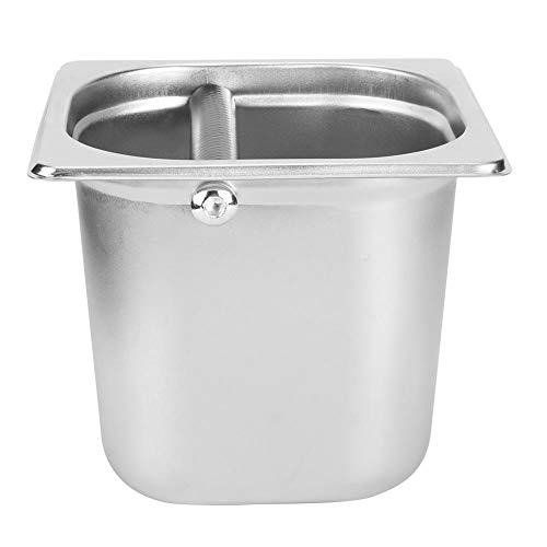  Coffee Knock Box, Stainless Steel Durable Knock Box With Knock Bar, Professional Household Coffee Machine Accessory, Large Capacity Coffee Grind Knock Box