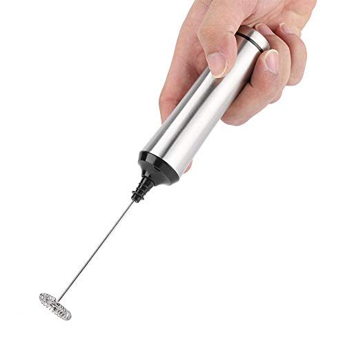  USB Rechargeable Stainless Steel Handheld Electric Milk Frother Foam Maker Coffee Decor Tool