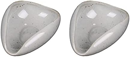  2pcs Ceramic Coffee Scoops Coffee Bean Weighing Bowls Coffee Powder Spoon