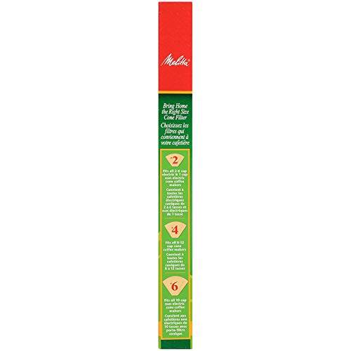 Melitta #6 Cone Coffee Filters, Natural Brown, 40 Count (Pack Of 12) 480 Total Filters