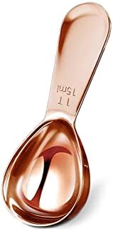  Short Handle Coffee Scoop For Ground Coffee Rose Gold 2 Tbsp Stainless Steel Measuring Coffee Spoon Coffee Bean Tea Sugar Flour Liquid