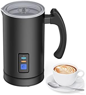  Milk Frother,Electric Foam Maker Stainless Steel Milk Steamer With Hot&Cold Milk Functionality Automatic Foam Electric Milk Warmer Silent Operation For Coffee, Latte, Hot Chocolates, Cappuccino
