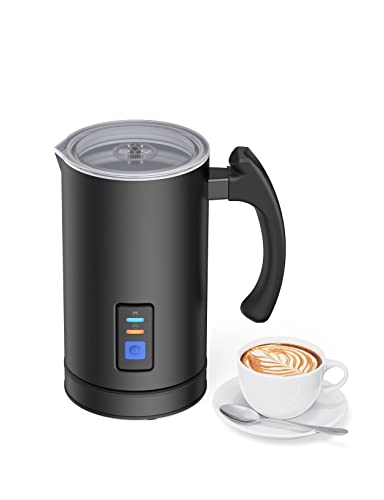  Milk Frother,Electric Foam Maker Stainless Steel Milk Steamer With Hot&Cold Milk Functionality Automatic Foam Electric Milk Warmer Silent Operation For Coffee, Latte, Hot Chocolates, Cappuccino