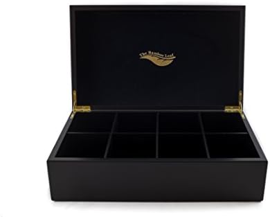  X Storage Organizer For Tea Collections, 8 Compartment W/Solid Lid (Cherrywood)