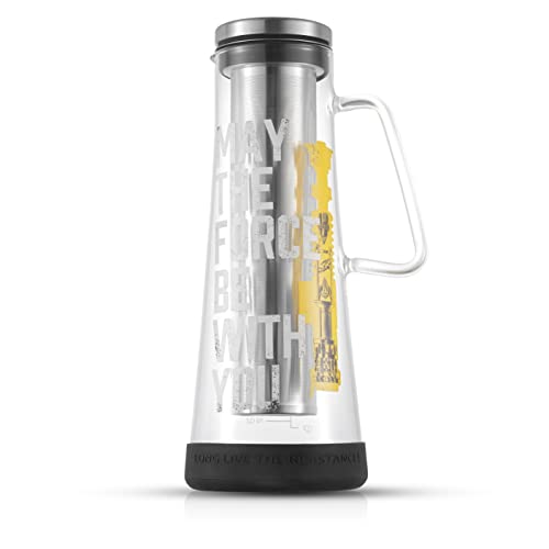  Star Wars Cold Brew Coffee Maker. 32oz/1L Cold Coffee Brewer And Infuser Filter. Glass Iced Coffee Maker Ice Tea Maker Cold Brew Pitcher. Star Wars Gift And Star Wars Kitchen Accessories