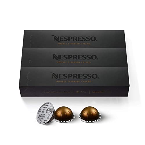 Nespresso Capsules VertuoLine, Double Espresso Scuro, Dark Roast Espresso Coffee, 10 Count (Pack Of 3) Coffee Pods, Brews 2.7 Ounce (VERTUOLINE ONLY)