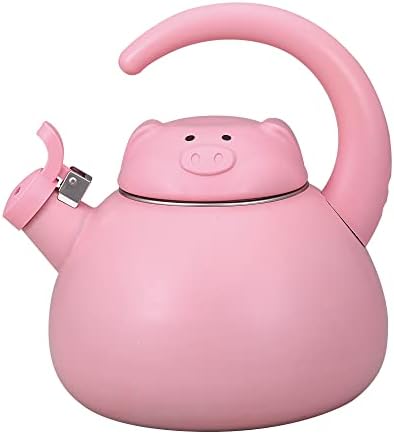  Whistling Tea Kettle For Stove Top Enamel On Steel Teakettle, Supreme Housewares Strawberry Decor Design Teapot Water Kettle Cute Kitchen Accessories Teteras (2.3 Quart, Strawberry)