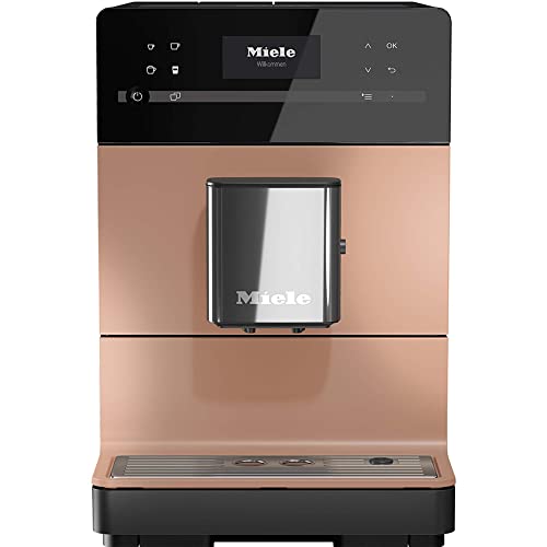 MIELE CM 5510 Silence Automatic Coffee Machine In Rose Gold Pearl Finish With 33.8 Oz MB-CM-G Glass Milk Container