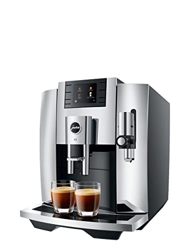 Jura E8 Chrome Automatic Coffee Machine, 64oz