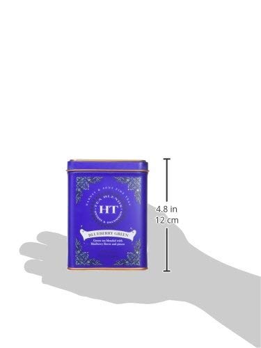  On's Blueberry Green Tea Tin 20 Sachets (1.4 Oz Ea, Two Pack) - Green Tea Blend With Real Blueberry Flavor And Pieces (Hot Or Iced) - 2 Pack 20ct Sachet Tins (40 Sachets)