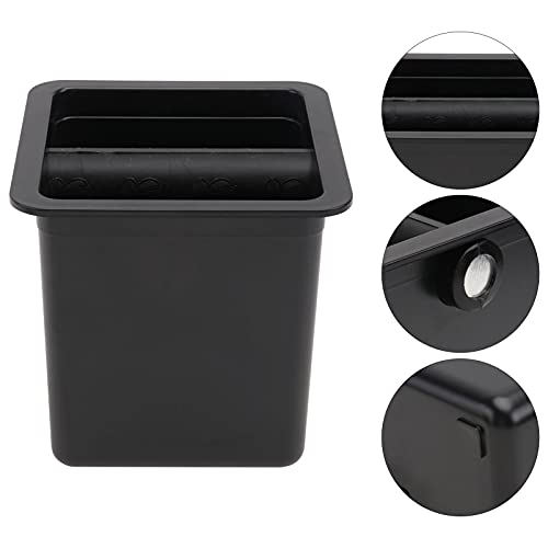  DOITOOL Espresso Coffee Maker Coffee Ground Bucket Black Coffee Knock Box Espresso Container Knock Box Manual Grinder Home Coffee For Home Shop Kitchen Office Bar Barista Expresso Coffee