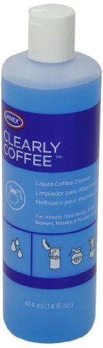  Clearly Coffee Pot Cleaner 14 Ounce (Made In The USA) French Press Liquid Cleaner For Glass Bowls Airpots Satellite Brewers And Thermal Servers Removes Coffee Oils
