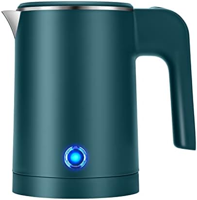  Mall Portable Electric Kettle, 0.6L Mini Stainless Steel Travel Kettle, Portable Mini Hot Water Boiler Heater, Quiet Fast Boil & Cool Touch With Boil-Dry Protection (Green)